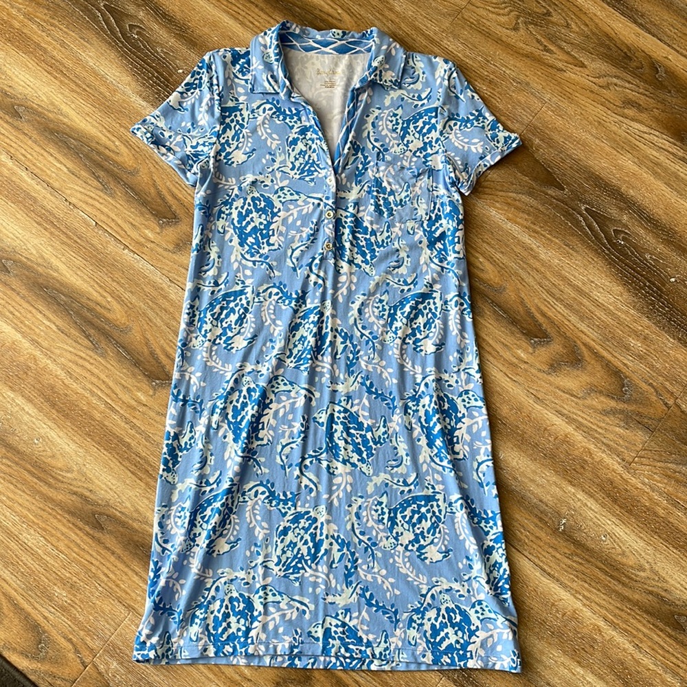 Lilly Pulitzer Sadie Polo Dress Blue Peri Turtley Awesome